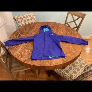 Purple The North Face rain jacket